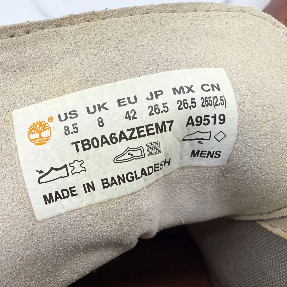 Timberland Newmarket Mid Chukka Boot Size 8.5 Mens Brown Leather - NEW no box
